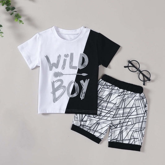 Baby Toddler Boys Casual Summer 2PC Set Short Sleeve T-Shirt &amp;amp; Shorts Outfit